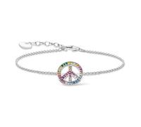 Bracelet Peace Sign Multicoloured A2071-318-7-L19V - female - THOMAS SABO - Bracelets - Multicolor - ONE SIZE - Accessories ONE SIZE