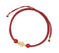 Bracelet， Peach Blossom Amulet for Love Braid Bracelet Money Prosperity,Rabbit(Flower)