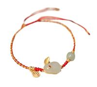 Bracelet， Peach Blossom Amulet for Love Braid Bracelet Money Prosperity,Rabbit(Rabbit)
