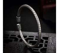 Bracelet S990 Pure Silver Matte Solid Open Silver Bracelet Jewelry Ladies Bracelet Silver Bangle
