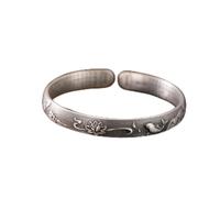 Bracelet S999 Pure Silver Matte Open Ladies Bracelet Silver Bangle for Women Valentine's Day Birthday Gift Jewelry