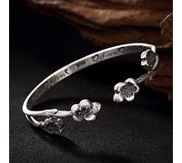 Bracelet S999 Pure Silver Matte Opening Ladies Silver Bracelet Jewelry Birthday Gift Silver Bangle