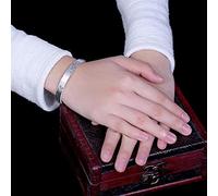Bracelet S999 Pure Silver Men and Women Couples Open Silver Bracelet Jewelry for Valentine's Day Birthday Gift