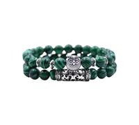 Bracelet Set Women's Natural Stone Bead Bracelet Volcanic Rock Red Pin E Versatile Couple Bracelet Jewelry Glue, one size, Acrylic, No Gemstone
