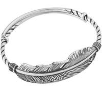 Bracelet,Silver Bracelets,Bangle Chain,silver bangle,Fashion Decoration Bracelets Sterling Silver Bracelet,925 Sterling Silver Bangle Vintage Distressed Feather Ethnic Classical Cuff Bangle Adjustable