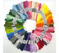 Bracelet String Kits, 100 Colors Rainbow Color Embroidery Thread, Cross Stitch Embroidery Thread, Cotton Thread, Bracelet Yarn, Craft Threads (100 Color)