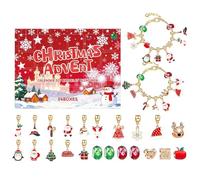 Bracelet with Charms - 24 Day Countdown Handmade Bracelets Made with Beads and Charms | For Children Boys Girls Adults Holiday Holiday