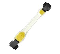 Bracelet with LED Light, Flashing Light Bracelets - LED Reflective Armband that Glow in Dark Warning Lights for Night Running, 2nd Generation Silicone Armband-White, See description, See description