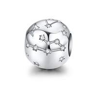 Bracelet Zodiac Star Sign 925 Sterling Silver Bead Charm Fits Bracelets 12 Constellations Charm Compatible with Bracelet,Womens Jewellery Gift with Box jewelry