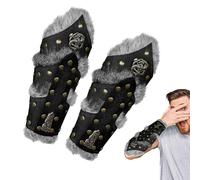 Bracelets - 1 Pair of Leather Arm Protectors | Cosplay Knight Pirate Arm Warmers Bracelets for Knight Costumes Renaissance Arm Guards for Men Women