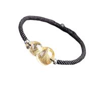 Bracelets,Beaded Bracelets Feng Shui Wealth Bracelet Rare 7A Golden Rutilated Crystal Wu Lou Hu Lu Calabash Bracelet Prosperity Taliman Healing Stone Amulet for Longevity Money Good Luck Gift Collecti
