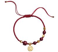 Bracelets,Beaded Bracelets Red Cord Bracelet Cinnabar Crystal Beads Guardian Dragon Pendant Amulet Talisman for 2024 The Year of Dragon Feng Shui Wealth Bracelet Amuelt for Prosperity Luck Money Prote