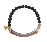 Bracelets，Beaded Bracelets Sandalwood Bracelet Feng Shui Wealth Bracelet Chakra Gem Purple Grey Agate Bow Charm MultiGem Carnelian Bangle Golden Pure Silver Parts Collectible Luxurious Vacation Jewelr