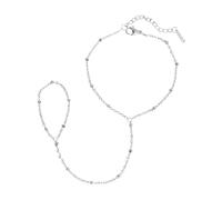 Bracelets Bow Zircon Bracelet Adjustable Bow Beaded Chain Bracelet Gold Friendship Small Double Hoop