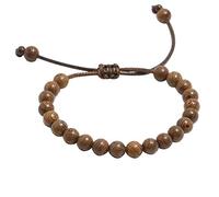 Bracelets for Girls Handmade Unisex Wooden Beaded Wax Rope Bracelet Spiritual Hand Jewelry Gift