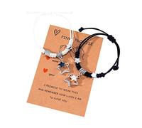Bracelets for Women Easter St Patrck Day Best Friend Bracelets Star Bracelets Rope Bracelets For Friendship Relationship Boyfriend Girlfriend Valentine's Day Gift 21st Birthday (Black, One Size)