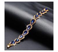 bracelets for womens Female Blue Crystal Stone Bracelet Charm Rose Gold Color Chain Bracelets For Women Cute Geometry Zircon Wedding Bracelet 02