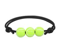 Bracelets for Womens Friendship Basketball Baseball Bracelet Wax Line Tennis Rugby Bracelet Boys Girls Sports Jewelry Silver for Women (B, One Size)