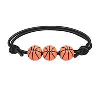 Bracelets for Womens Friendship Basketball Baseball Bracelet Wax Line Tennis Rugby Bracelet Boys Girls Sports Jewelry Silver for Women (C, One Size)