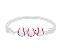 Bracelets for Womens Friendship Basketball Baseball Bracelet Wax Line Tennis Rugby Bracelet Boys Girls Sports Jewelry Silver for Women (E, One Size)