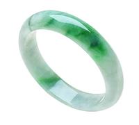 Bracelets,Jade Bangle for Women Genuine White and Green Jadeite Bangle(60mm)
