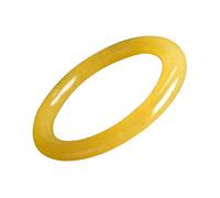 Bracelets,Jade Bangle for Women, Yellow Round Waimengke Agate Bangle Jewelry(Round,64mm)