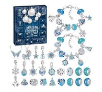 Bracelets - Jewellery Calendar Advent | Jewellery Christmas Countdown | 24-Day Acrylic Charm Making Set | Holiday, Birthday, Valentine's Day, Party, Daily Banquet, Date Redun