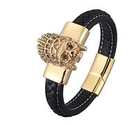 Bracelets, Men's Bracelet Totem Bracelet Boy Bracelet Stainless Steel with Magnetic Clasp Men Gifts, Faux, Without zirconia