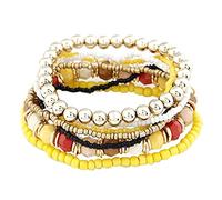 Bracelets Mm For Plated Mm Jewelry Set Of Colorful Beads Bracelets The Bracelet In Soft Gift Is For Friends, Sisters And Girls Leave The For Bracelet Bracelet Rings, one size, Metal, No Gemstone
