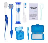 Braces Cleaning Kit for Teeth - Portable Toothbrush Set for Orthodontic Patient Oral Care & Travel Kit - Toothbrush, Interdental Brush, Dental Wax, Dental Floss, Funnel, Toothbrush Head
