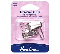 Hemline Brace & Suspender Clips Nickel Silver