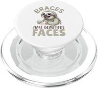 Braces Make Beautiful Faces Orthodontist Dental Awareness PopSockets PopGrip for MagSafe