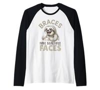 Braces Make Beautiful Faces Orthodontist Dental Awareness Raglan Baseball Tee