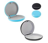 Braces Organizer, Orthodontic Organizer with Magnetic Closure, Slim Retainer Case for Night Guard, Silicone Braces Case for Orthodontics - Portable and Durable (Black and Blue)