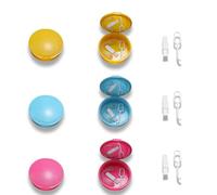 Braces Storage Box - Orthodontic Case with Mirror - Small Size, Includes Aligner Removal Tool & Cleaning Brush - Mouth Guard Holder for Household | Travel | Office (3PCS PINK LIGHTBLUE YELLOW)