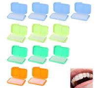 Braces Wax 12 Boxes, Orthodontic Wax Pain Relief & Oral Protection, Dental Wax for Braces Perfect for Braces Wearers, Travel-Friendly (Mint, Pineapple, Grapes, Orange)