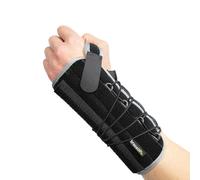 BraceUP Quick Wrap Wrist Brace for Carpal Tunnel, Tendonitis, and Arthritis - Hand and Wrist Support Splint (Left Hand)