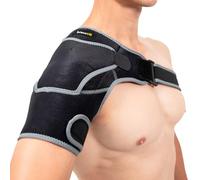 BraceUP Shoulder Support- Adjustable Shoulder Brace with Ice Pad Pocket for Men and Women, Relief for Shoulder Injuries and Tendonitis - One Size