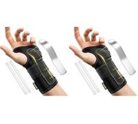 BraceUP Wrist Support Brace with Metal Hand Splint for Carpal Tunnel Wrist Support, Left or Right Hand Support and Tendonitis Arthritis Pain Relief - for Men and Women (L/XL, Left Hand) (Pack of 2)