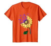 BRACHIAL Plexus Injuries Awareness Sunflower Blue Ribbon T-Shirt, Youth, Orange, 2T