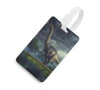 Brachiosaurus Dinosaur Luggage Tag for Suitcase Cute ID Tags Travel Baggage Identifier Labels White-Style