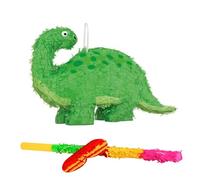 Brachiosaurus Dinosaur Piñata set -Includes buster and Blindfold - Measures (48cm x 29cm x 14cm) - Fill with your own Toys