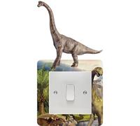 Brachiosaurus Jurassic Dinosaur Light Switch Surround Art Vinyl Wall Stickers Children's Bedroom