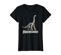 Brachiosaurus Sauropod Dinosaur Kids Paleontology Fossil Fan Value Graphic T-Shirt, Women, Black, M