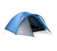 Bracken 4 Man Tent With Porch Waterproof at 3000mm HH Camping Festival Trail Trail Outdoor Leisure Blue One Size