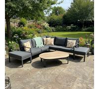 Bracken Outdoors Vancouver Aluminium Corner Garden Sofa Set With Coffee Table
