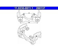 Bracket, brake calipe ATE 11.0230-0811.1 for TOUAREG (7LA, 7L6, 7L7) 3 2004-2010