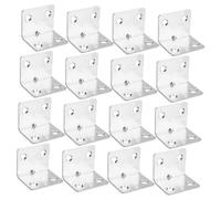 Bracket,Corner Bracket, 16 Pcs 3.8 x 3.0 x 3.0cm,Bracket Right Angled Braces Metal Shelving Metal Shelf Heavy Duty Angle Code Angle l Overalls for Men Heavy Duty Shelves Joint Fastener Stainless Stee