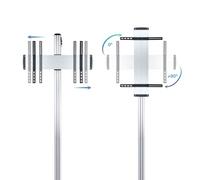 Bracket - Fixed Floor Stand for Screens from 37 to 70 Inches, Made of Aluminium, Allows 90° Rotation, Ideal for Small Spaces.