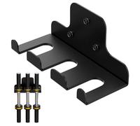 Bracket for barbells on the wall - robust wall holder for dumbbell bars, space-saving dumbbell rack, for home gym, fitness, training, weightlifting, with dumbbell barbell and kettlebell